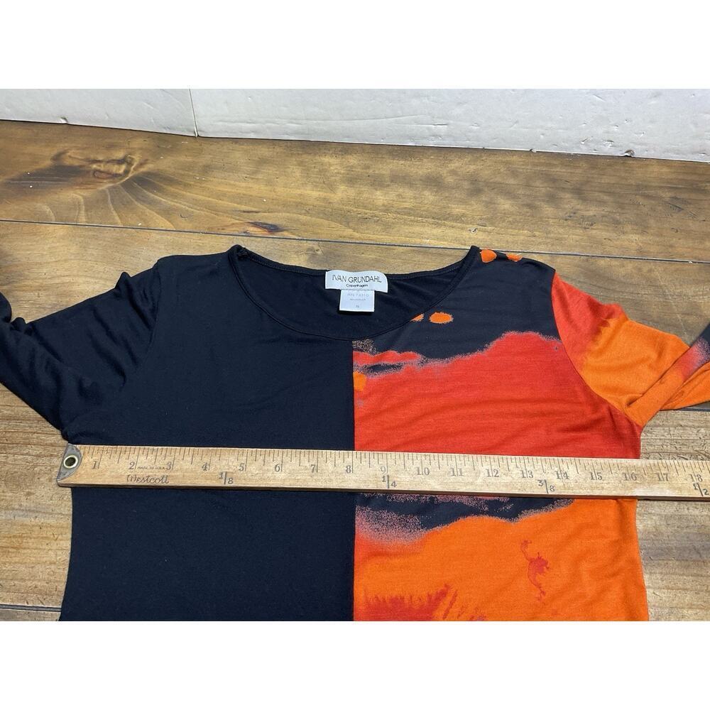 Ivan Grundahl Copenhagen Abstract Stretch Long Sleeve Top Size Small - Picture 5 of 7